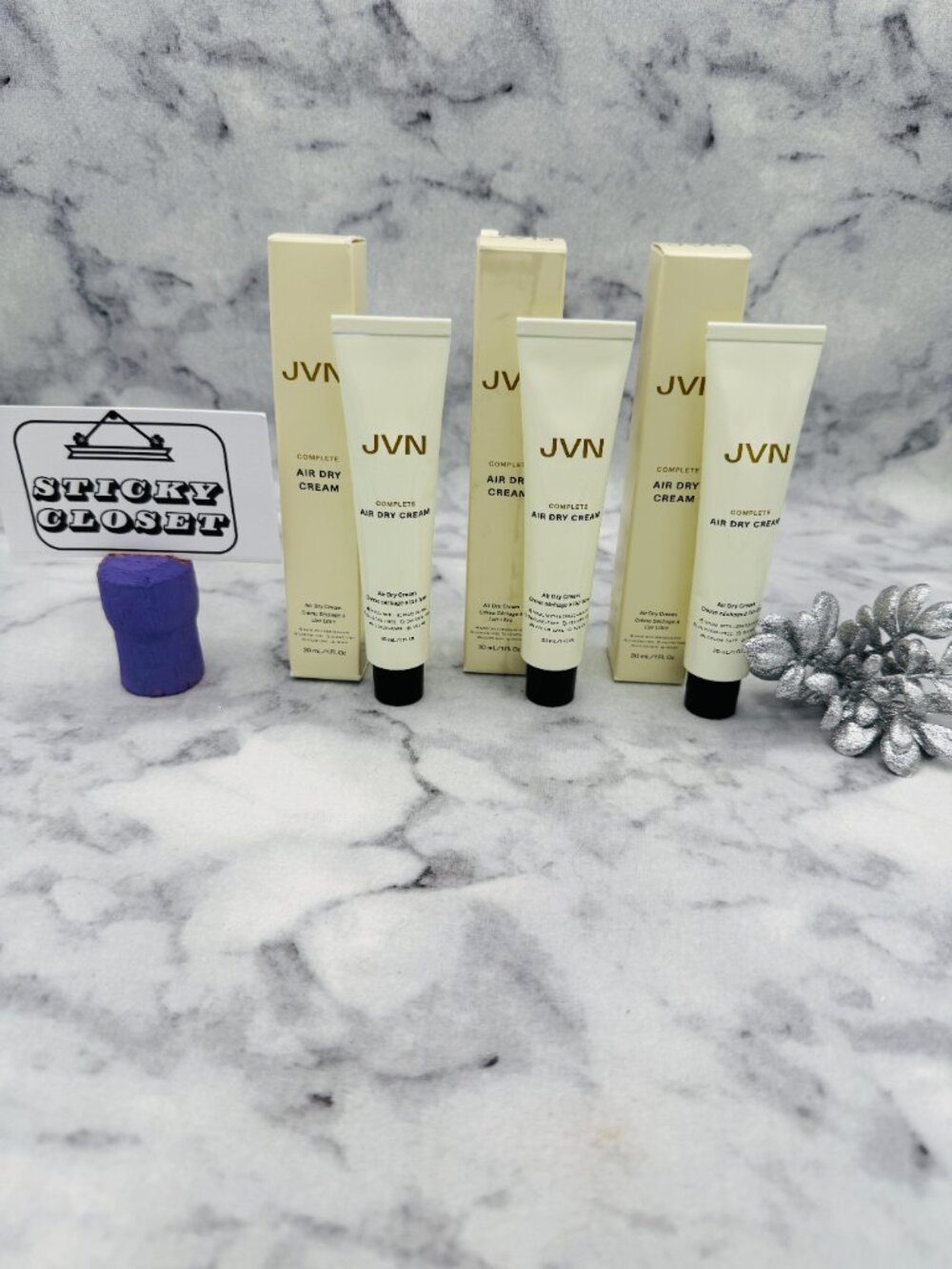 JVN Hair Care Gift Set-Complete Air Dry Cream Hemisqualane,3 X30ml-3pc-BOXED-NEW